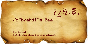 Ábrahám Bea névjegykártya